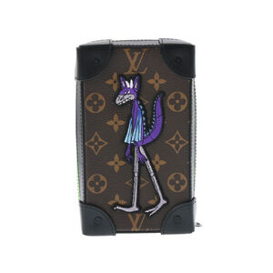 Louis Vuitton Monogram Soft Trunk Phone LV Friends Brown Canvas Shoulder Bag